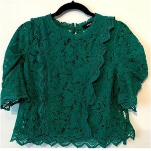 Sugar+Lips green lace top